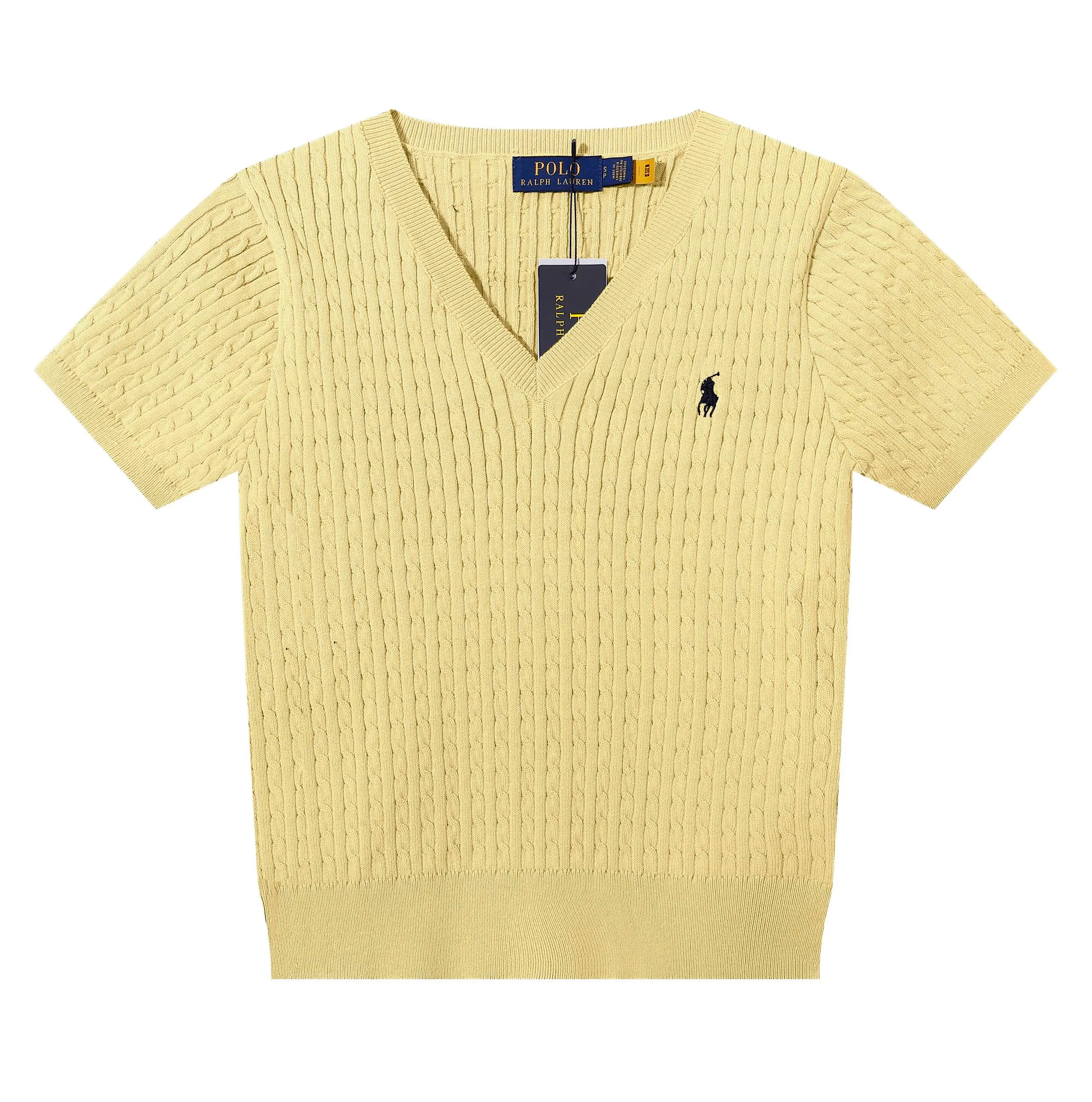 🅿️138 L38 #Ralph Lauren•New V-neck small logo embroidered short-sleeved bottoming knitted sweater ✅✅✅ Ready in stock Focus on quality Feel free to compare Evergreen models that are not off the shelves Bosses can rest assured to sell Size: S M L